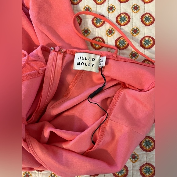 NWT Hello Molly Connecting Steps Midi Dress Pink Size Medium / 6 - Picture 3 of 6
